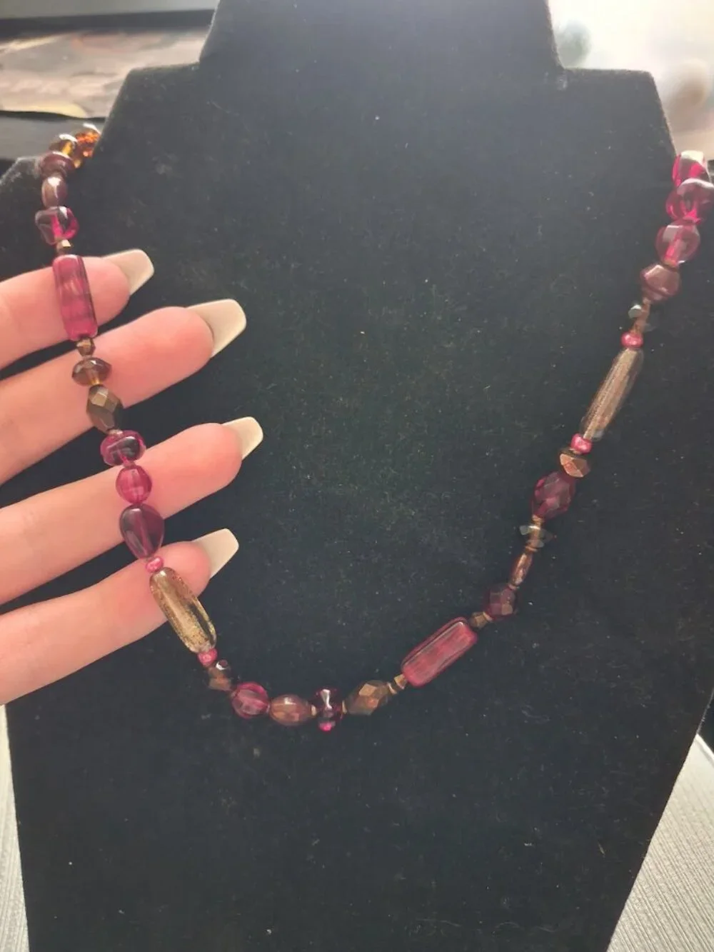 18 inch Glass beaded necklace